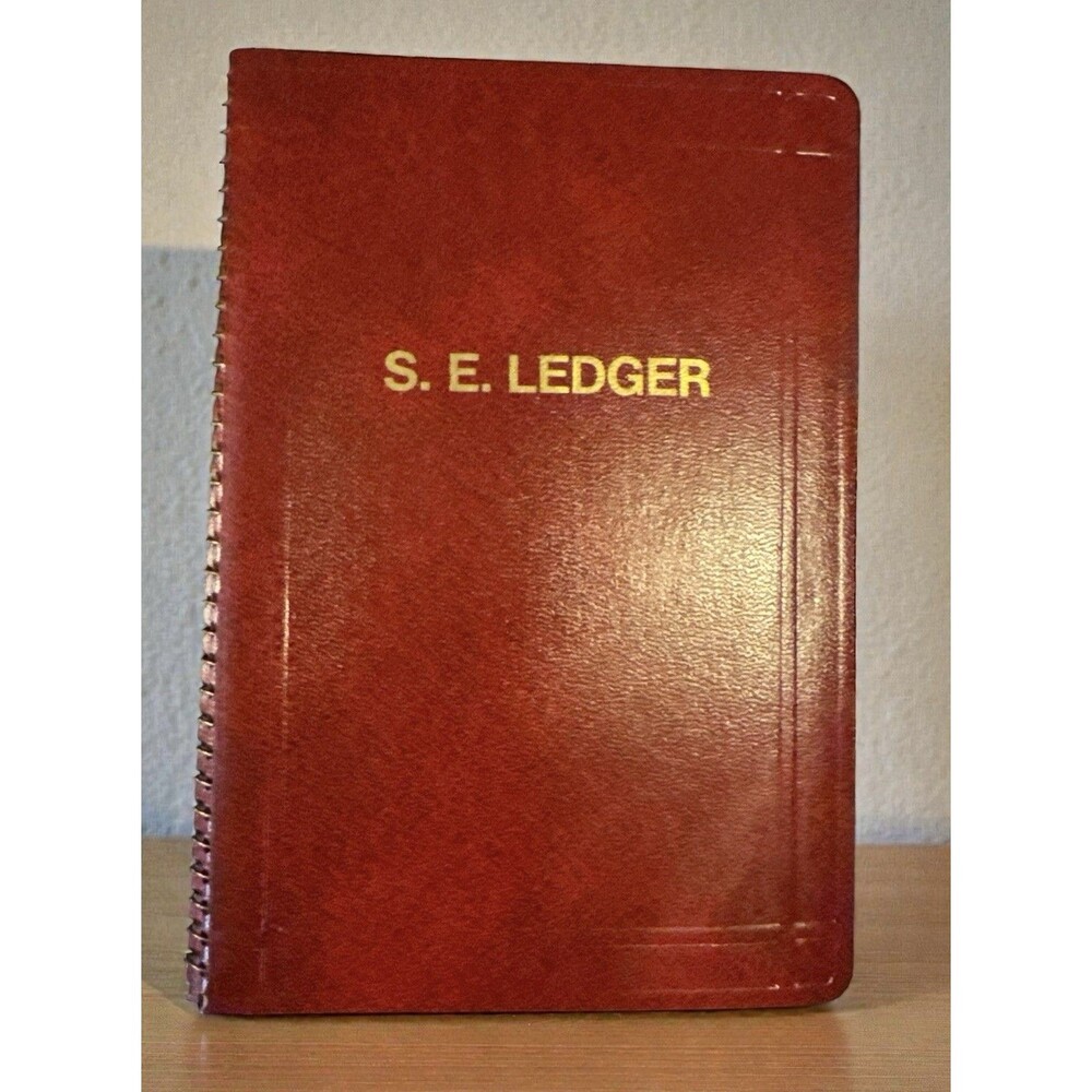Vintage S.E. Ledger Account Books WILSON JONES Red Unused - National blank book